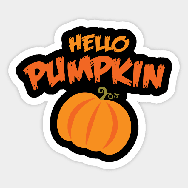 hello pumpkin Sticker by GS